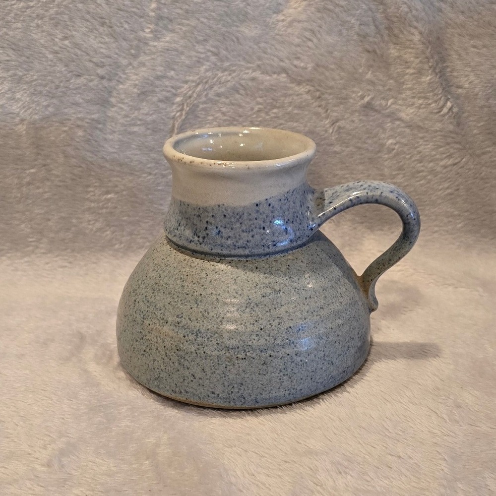 Blue Speckled Stoneware Spill Proof Weighted Base Commuter Mug/Pen Holder 4"